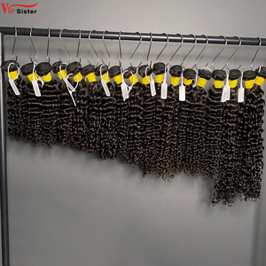 Extensiones <span class=keywords><strong>de</strong></span> Cabello Humano Rizado Profundo con Cutícula Completa, Baratas, al por Mayor, Cabello Indio Virgen sin Procesar - Product Image 1