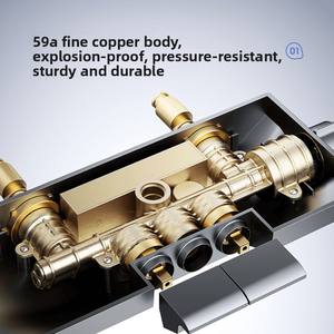 Robinetterie thermostatique intelligente à affichage numérique transfrontalière, ensemble de douche simple, <span class=keywords><strong>robinet</strong></span> de baignoire, tige de levage pour comptoir de rangement - Product Image 3