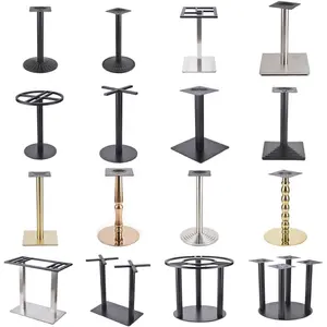 Pedestal personalizado para móveis, pernas ajustáveis em ferro fundido, aço inoxidável, base de mesa de metal para bar e café