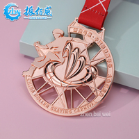 Médaille commémorative personnalisée en alliage de zinc pour événements sportifs, patinage à roulettes, carnaval, forme sur mesure, durable, vente en gros