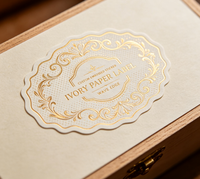 Étiquettes personnalisées de luxe en papier gaufré pour boîtes à bagues de cigares, résistantes à l'eau, à la chaleur, à l'huile et aux UV