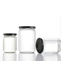 Bouteilles et bocaux en verre de bonne qualité de 8 oz, 12 oz, 16 oz, 240 ml, 350 ml, 500 ml, 730 ml avec couvercle pour épices, miel, confiture, stockage alimentaire