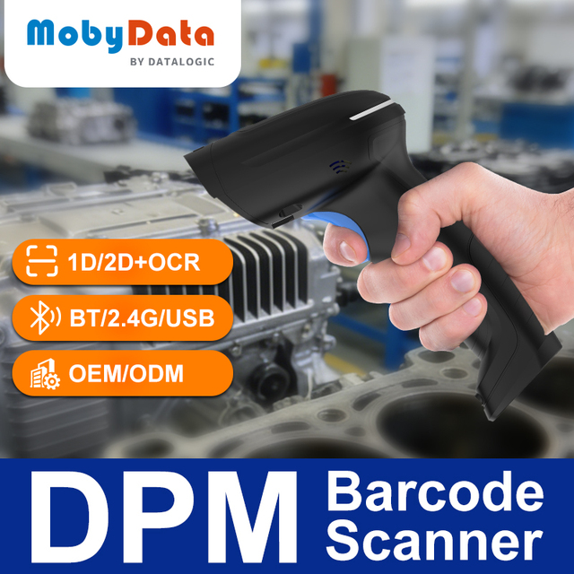 Mobydata HS450DPM Wireless Industrial Barcode Scanner Wireless 2d Barcode Scanner for Manufacturing