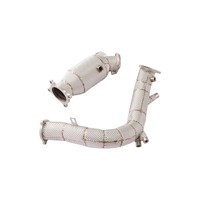 Konverter Katalisasi Berinsulasi Baja Tahan Karat Downpipe Pipa Depan Gpf untuk Audi A4 A6 A7 Q5 2.0T B9.5 2022- Tebal 1.5mm Garansi 1 Tahun