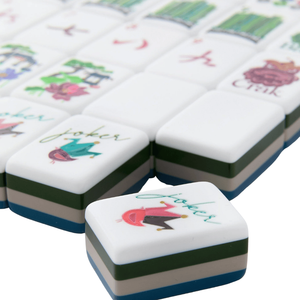 Fichas de Mahjong Americanas en Oferta, 166 Fichas Acrílicas con Impresiones Coloridas, Juego de Fichas de Mahjong Joker para Juegos de Dominó - Product Image 5