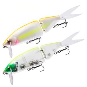 NUEVO 2 Sección Pesca Trucha Flotante Minnow Señuelo Wake Bait Articulado Lápiz Señuelos Jerkbait Swimbait Predator Wobbler Minnow Pike - Product Image 5