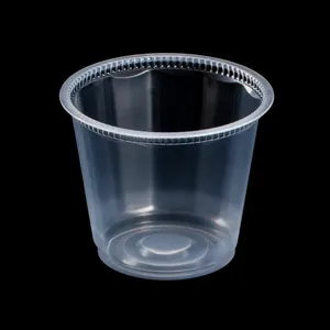 Vasos desechables de PP Phi de 105mm de diámetro personalizado para bebidas, café, leche, té, degustación de bebidas, vasos para embalaje de alimentos