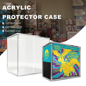 Caja de Entrenador Élite de Acrílico Personalizada con Tapas Magnéticas Resistentes, Protector de Acrílico, Estuche de Exhibición ETB para Pokémon - Product Image 1