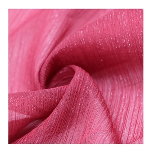Tissu 100% Polyester à imprimés, mousseline de soie, polycouleur argent, or et métallique, étoffe en mousseline de soie brillante et scintillante - Product Image 5