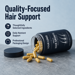 Cápsulas de Biotina, Zinc, Selenio y Colágeno de Marca Privada para Hombres, Nutrición del Cuero Cabelludo, Bienestar, Vitaminas A, C, D y E, Suplemento Diario - Product Image 2