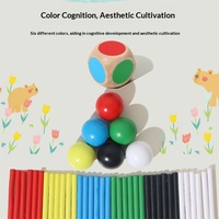 Jeu de logique en bois 3-en-1 pour l'éducation précoce des enfants, jeu de classification des couleurs par l'odeur, jouets Montessori pour bébés