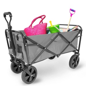 Chariots utilitaires robustes avec hayon et roues, chariot pliable, chariot utilitaire portable pour le camping, le jardin, la <span class=keywords><strong>plage</strong></span> - Product Image 6