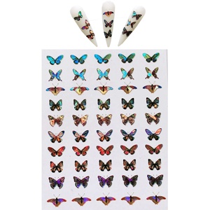 2020 Disegno caldo Laser colorato farfalla Sticker impermeabile di trasferimento dell'<span class=keywords><strong>acqua</strong></span> nail sticker <span class=keywords><strong>Per</strong></span> La Nail Della Decorazione di Arte - Product Image 3