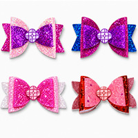 Barrettes à cheveux scintillantes avec nœuds en sequins, style Kpop, nœuds en strass colorés pour filles et femmes, accessoires de fête et de danse