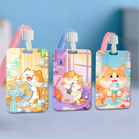 Cordons de cou anti-perte personnalisés pour campus, motif animaux de compagnie (chats et chiens) de dessin animé, avec porte-badge d'identification et accessoires