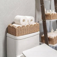 Nova Cesta de Armazenamento em Corda de Papel, Organizador Artesanal para Mesa, Ideal para Lanches, Cosméticos e Diversos Itens para Banheiro, Sala de Estar e Quarto