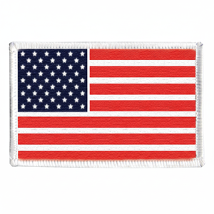 USA Embroidered Felt Flag Patch <b>Sew</b>-On Beads Fabric 5x3 Inches Badges Nickel-Free - Product Image 2