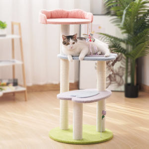 Fabrikant Groothandel Schattige Roze Ontwerp Bloem Kat Boom Kat Bomen & Scratcher - Product Image 4