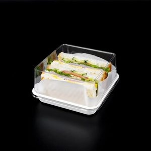 Boîte d'emballage pour sandwichs, boîte jetable transparente pour pains <span class=keywords><strong>de</strong></span> <span class=keywords><strong>viande</strong></span>, pains grillés, pains roulés, boîte d'emballage pour pâtisseries et desserts - Product Image 2