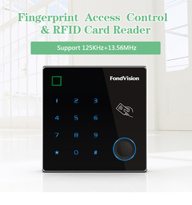 Cảm ứng không thấm nước RFID Reader Door Bàn phím điều khiển độc vân tay Slaver đọc sinh trắc học RFID thẻ điều khiển truy cập - Product Image 4