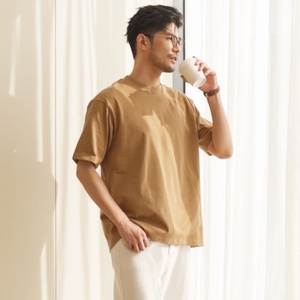 Camiseta de Alta Calidad de 400g con Cuello Ajustado, Estilo Urbano, 100% Algodón, para Hombre, Lisa, para Impresión Personalizada - Product Image 2