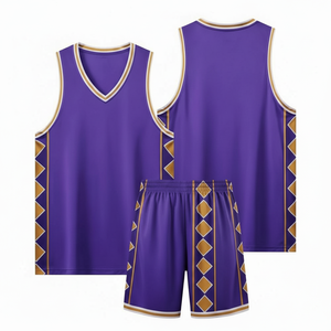 Conjunto de camiseta de baloncesto de alta calidad, uniforme de malla de secado rápido, ropa deportiva transpirable con logotipo personalizado, sublimación de poliéster de tamaño XS - Product Image 1