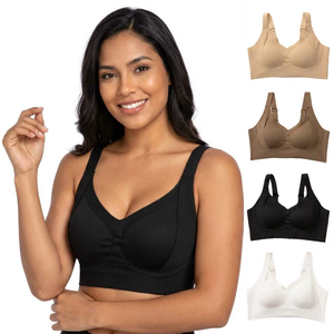 <span class=keywords><strong>Sujetador</strong></span> Deportivo Sin Costuras Push Up Plus Size para Mujer, Suave, Transpirable, con Soporte, Efecto Lifting, Antideslizante, Sensación de Segunda Piel - Product Image 1