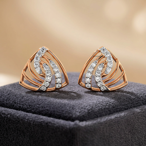 Pendientes de Diamantes Blancos Cultivados en Laboratorio en Oro Rosa, Corte Brillante, para Mujer, de Lujo, para Boda, Oro de 10K, 14K, 18K, Plata 925, 935 - Product Image 1