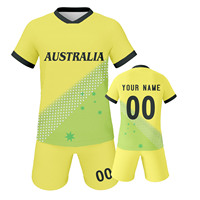 Conjunto de Uniforme de Fútbol Infantil Personalizado para la Copa Mundial 2026, 100% Poliéster, Cuello en V, Manga Corta, Secado Rápido, Transpirable, Venta al Por Mayor, Unisex