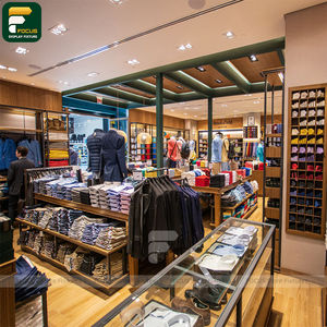 Présentoir de Vêtements Moderne Double Face pour Magasin, Structure de Suspension de Vêtements, Unité de Présentation Centrale au Sol - Product Image 4