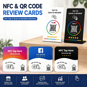 Plaque personnalisée en PVC ou acrylique avec impression <span class=keywords><strong>de</strong></span> code QR, RFID, NFC, 13,56 MHz, étanche, pour cartes professionnelles et <span class=keywords><strong>de</strong></span> membre, idéale pour <span class=keywords><strong>le</strong></span> partage d'URL sur les réseaux sociaux - Product Image 4