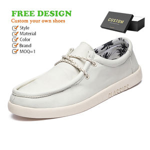Chaussures <span class=keywords><strong>bateau</strong></span> légères mocassins pour hommes à lacets mocassins de luxe avec logo personnalisé chaussures de marche décontractées en cuir véritable mocassins pour hommes - Product Image 4