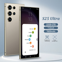 Smartphone S25 Ultra 5G Layar HD 7,3 Inci 22GB+2TB Android 14 Dual Kartu 5G CPU Decacore 100W Kualitas Tinggi Asli Spanyol