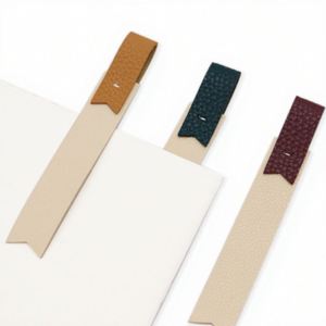 Cheap Multi-Color Optional <b>Bookmark</b> With Custom Logo High Quality Pu Leather Book Mark for Office & School Stationery - Product Image 3