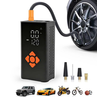 90W DC 7.4v Rechargeable Battery Digital Tire Inflator 440g Mini Portable Electric Bicycle air Pump 120psi with Multi Nozzle