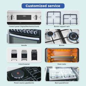 Cuisinière à gaz avec four et grill pour la maison - Gamme de cuisson autonome tout-en-un 4 brûleurs avec four - Product Image 5