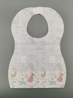 Bavoirs jetables doux antibactériens pour bébé, personnalisables, en coton uni, emballage individuel en sac OPP, service OEM usine Chine, lot de 10 pour l'alimentation