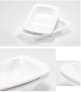 Assiettes rectangulaires <span class=keywords><strong>en</strong></span> mélamine blanche, plateaux de service longs <span class=keywords><strong>en</strong></span> mélamine incassables, <span class=keywords><strong>vaisselle</strong></span> mate de qualité alimentaire <span class=keywords><strong>pour</strong></span> restaurant, buffet - Product Image 4