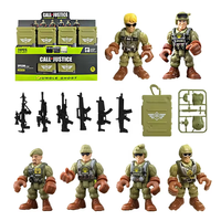 24 Figurines d'action pour hommes de l'armée de 4 couleurs-Assembler des jouets de soldat avec des armes pour les enfants de 3 ans et plus
