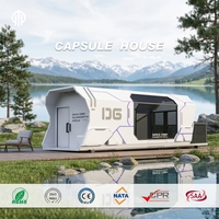 Capsule spatiale intelligente, maison portable, chambre d'hôtel préfabriquée, villa modulaire, cabane mobile, design intérieur luxueux, structure résistante aux intempéries