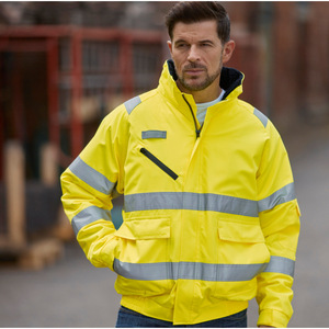 High Visibility Safety <b>Jacket</b> HVP209 Waterproof Reflective Workwear For Autumn Winter Outdoor Use - Product Image 1