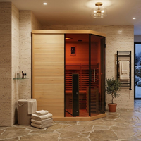 Sauna de Interior con Panel de Carbono Infrarrojo, Sauna de Hemlock para el Hogar