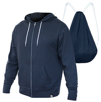 Sweat à capuche réversible 2-en-1 Quikflip (vu sur SHARK TANK) unisexe, entièrement zippé, modèle Hero Hoodie Lite