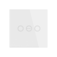 Transmisor Inalámbrico Universal RF433 Mhz de 50m con Pantalla Táctil en la Pared para Control de Luces/Interruptores/Puertas de Garaje, Señal Estable