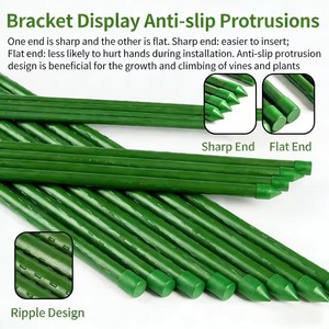 PE Coated <strong>Plant</strong> Trellis Support Stakes Garden Poles Rust Resistant Climbing Poles for Cucumbers <strong>Loofah</strong> Squash - Product Image 5