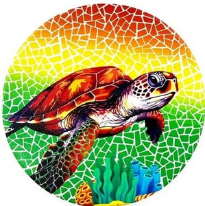 Sous-verres en forme de tortue de mer, flamant rose, perroquet, lézard – Design unique, tapis et dessous de verre - Product Image 2