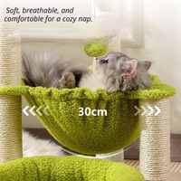 Arbre à chat de luxe en sisal avec hamac, structure d'escalade compacte pour chat pour salon, OEM ODM disponible