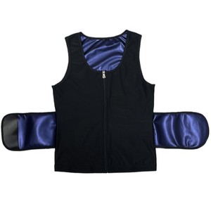 Gilet de sauna pour hommes, gilet amincissant, chemise de sudation zippée, débardeur de sudation pour la graisse abdominale - Product Image 3