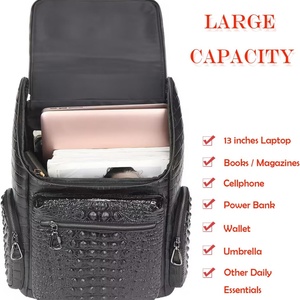 Boshiho Men's Real <b>Leather</b> <b>Laptop</b> <b>Backpack</b> Fashion Travel Daypack with Waterproof Cowhide <b>Leather</b> <b>Backpack</b> - Product Image 3