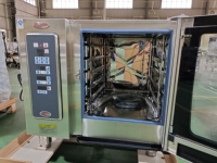 Four électrique commercial multifonction 5 niveaux en acier inoxydable pour la restauration : rôtissage, cuisson à la vapeur, grillade et cuiseur vapeur combiné